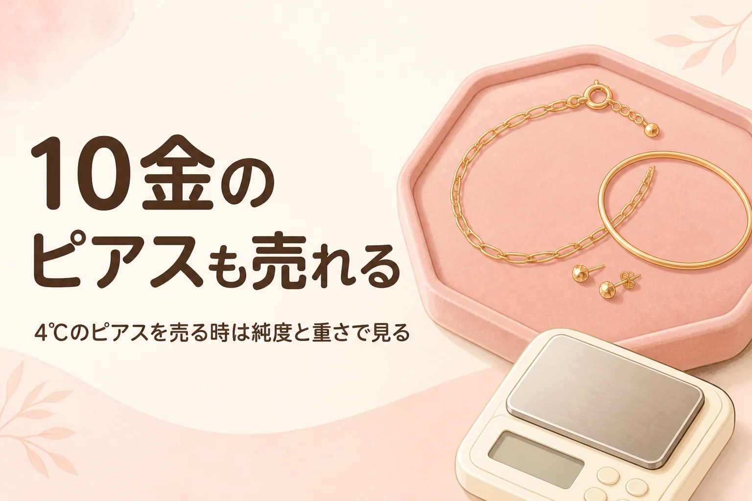 4℃のピアスを売る時の考え方を表したアイキャッチ