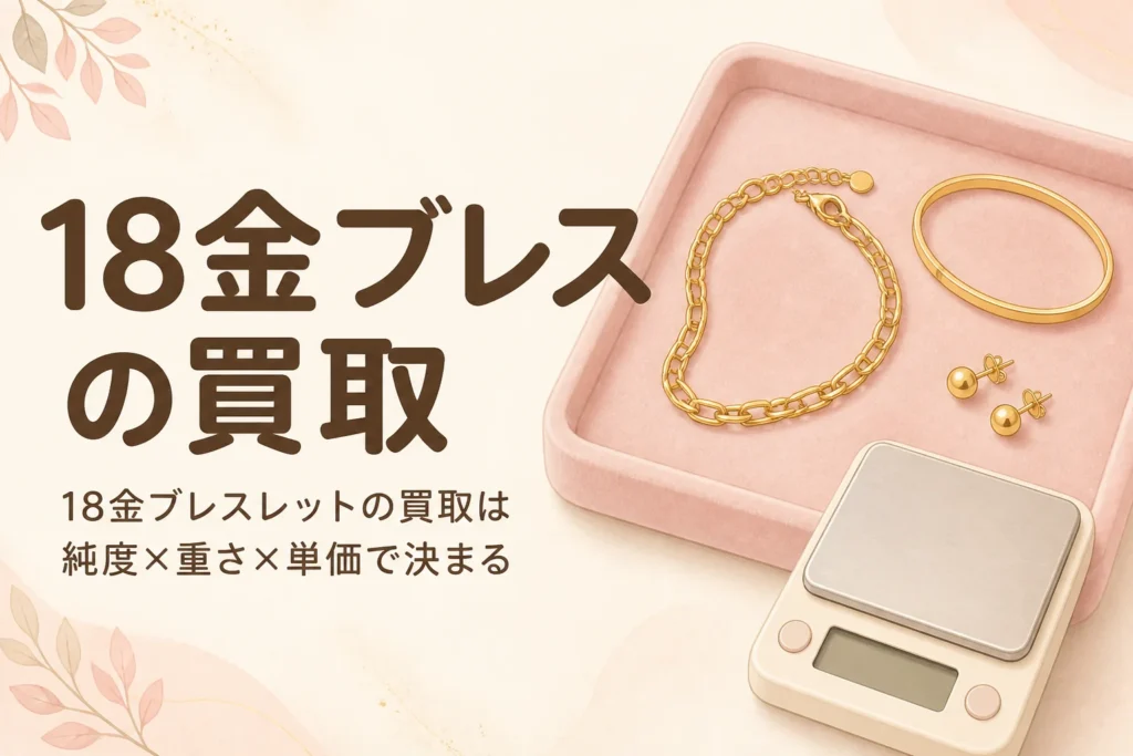 18金ブレスレットの買取の値段の決まり方を表したアイキャッチ