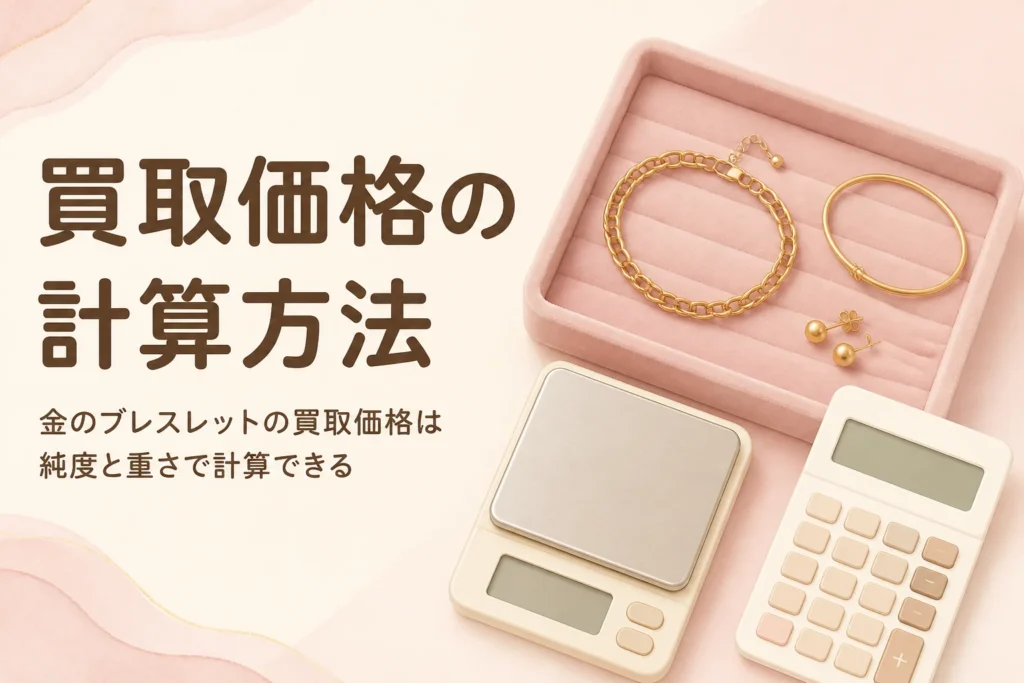金のブレスレットの買取価格の計算方法のアイキャッチ